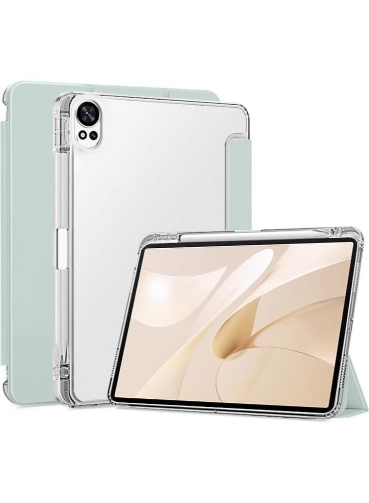 Compatible with Huawei MatePad Air 12 inch 2024 Case, TPU Slim Cover with Pencil Holder, Auto Wake/Sleep Smart Transparent soft Back Case with Stand Function